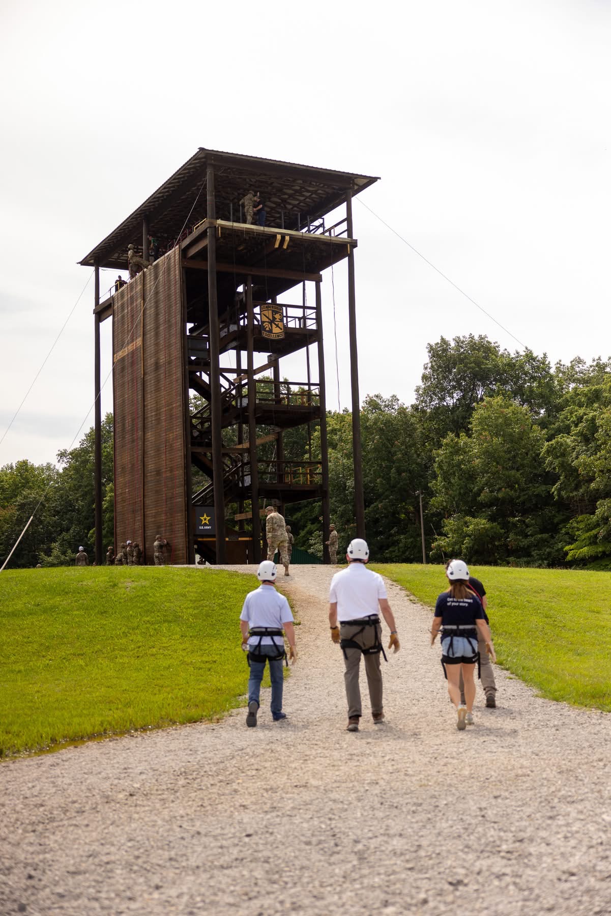 The rappel tower during cadet summer training at Fort Knox